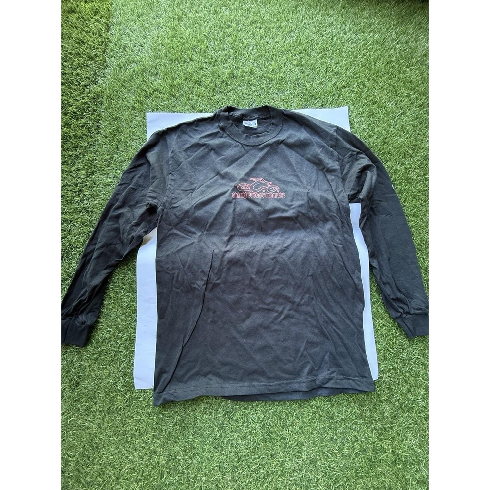 Vintage Black Orange County Choppers Long-Sleeve T-Shirt (Y2K Style), Size M